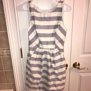 A grey and white striped Jodi kristopher dress